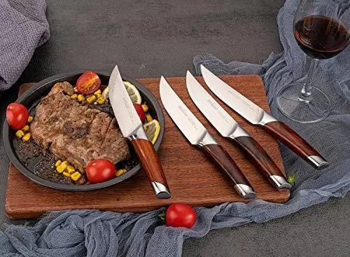 Wellstar Juego De 4 Cuchillos Para Carne Cuchillos De Mesa