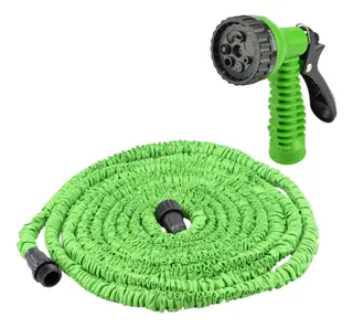 Manguera Expandible Flexible 30 Metros Con Aspersor Jardin Color Verde