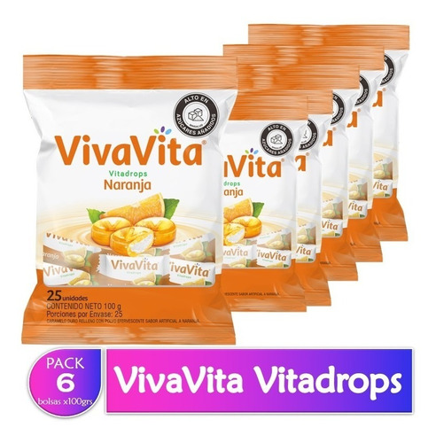 Pastillas Dulces Vitamina C Vivavita Vitadrops X 6 Uds