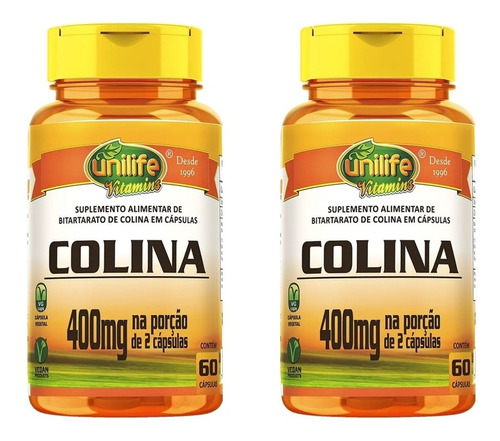 Colina Vitamina B8 400mg (120 Cáps) Envío Gratis!! 