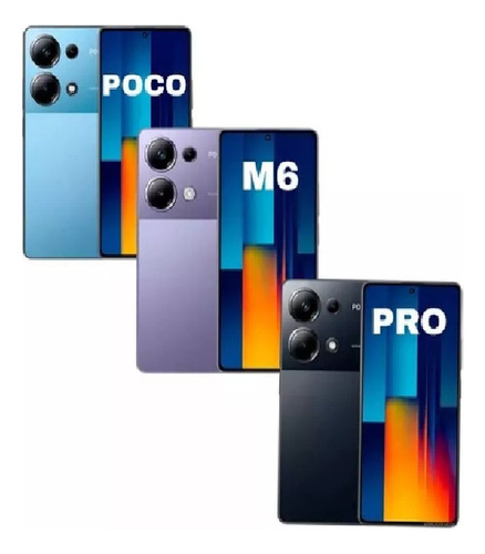 Teléfono inteligente Poco M6 Pro 256gb 8gb Ram Azul-acero