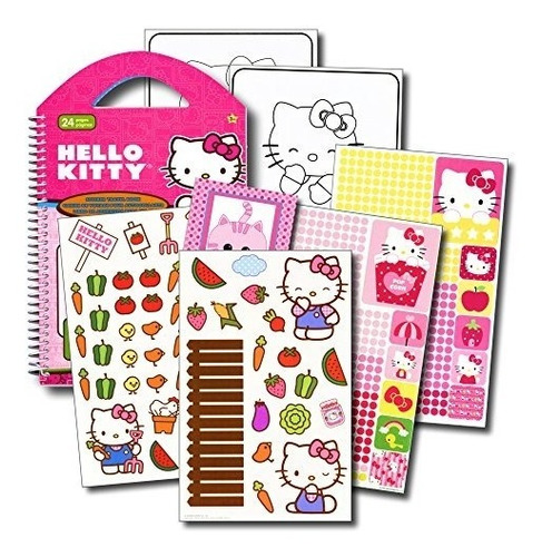 Set Actividad De Hello Kitty Para Viaje Con Stickers