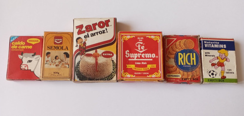 Mini Cajas Vintage Años 80s Te Supremo, Arroz Zaror Valor X6