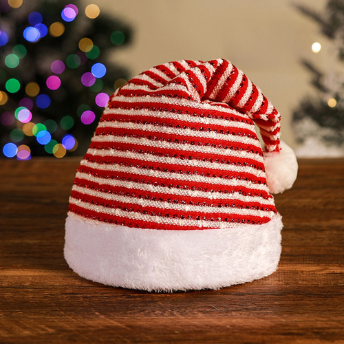 Sombrero De Papá Noel De Felpa, Divertidos Sombreros Navideñ