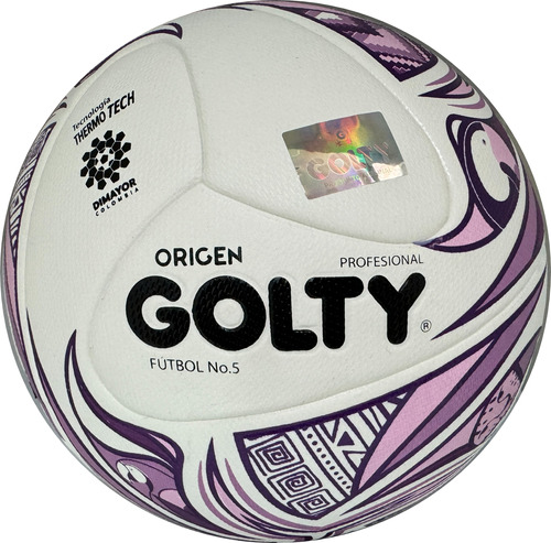 Balón De Fútbol Profesional Golty Origen #5 Morado.