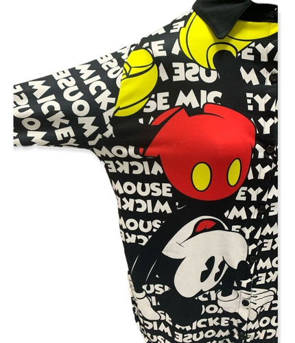 Maxiblusa Camisa Blusón Mickey Mouse Letras Personaje Disney
