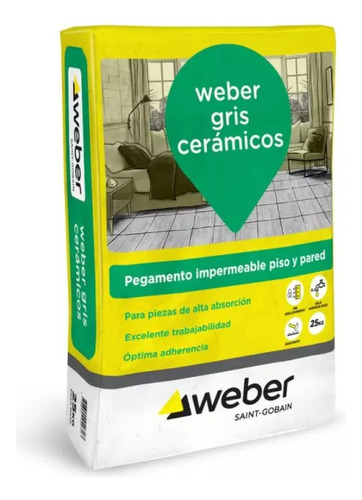 Pegamento Para Ceramicos Weber Col Gris X 30kg