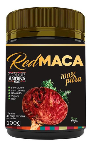 Red Maca 100g Em Pó Andina Food