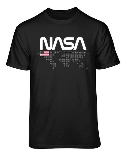 Teelocity Camiseta Gráfica Del Mapa Mundial De La Nasa (xl, 
