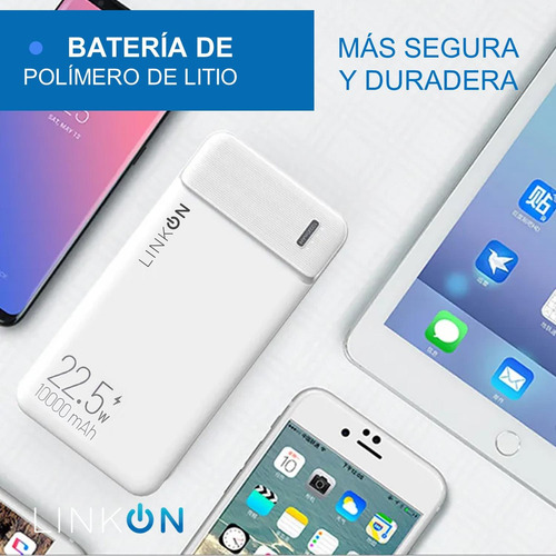 Bateria Externa Cargador Rapido Power Bank Linkon 10.000 Mah