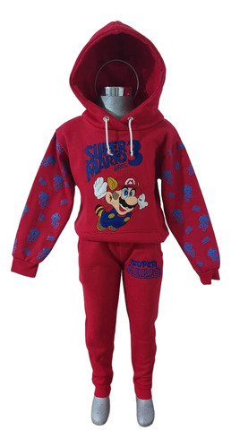 Conjunto Pants Y Sudadera Para Niño Super Mario Bros