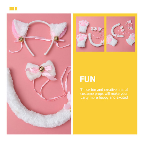 Diadema Con Orejas De Gato Con Forma De Cola Para Halloween