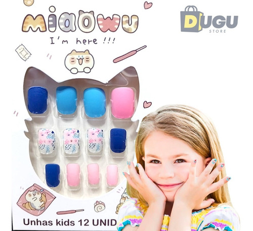 Uñas Postizas Autoadhesivas Para Niñas Press-on-nails Miaowu