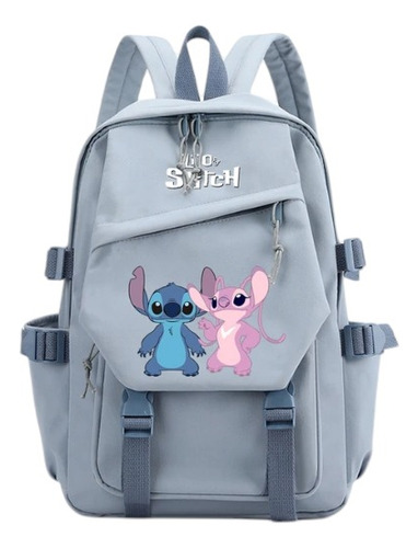 Mochila Stitch Escolar O Liceal Super! Mochila Lona Grande