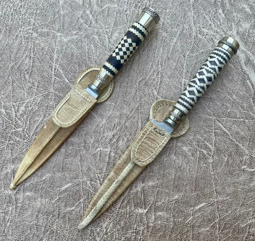 Cuchillo Verijero Alpaca & Tiento Beige