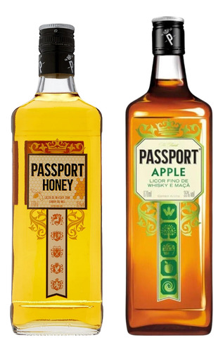 Whisky Passport Honey 670ml + Passport Apple 670 M