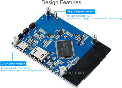 Pantalla Lcd Ips Waveshare De 3.2 Pulgadas (h) Para Raspberr