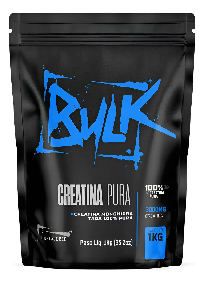 Creatina Monohidratada 100% Pura 1kg Bulk Nutrition Sem Sabor
