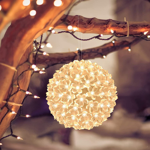2 Navidad Jardín Interior Decoración Led Sakura Bola Luz