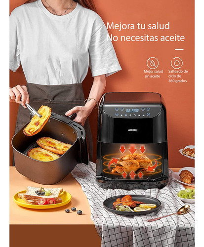 Freidora De Aire Aicok 5.5l 6 Programas Panel Táctil -fa4156