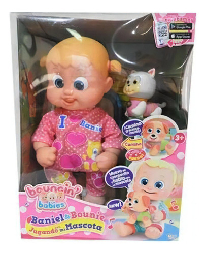 Bouncin' Babies Bounie jugando con mascotas