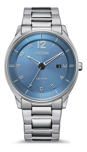 Reloj Citizen Bm7400-71l Eco Drive® Original E-watch Color De La Correa Plateado Color Del Bisel Plateado Color Del Fondo Azul