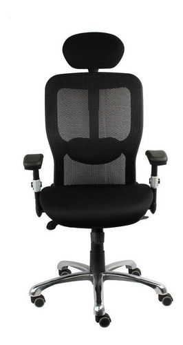 Cadeira de escritório MGM Flex New ergon presidente ergonômica  preta com estofado de mesh