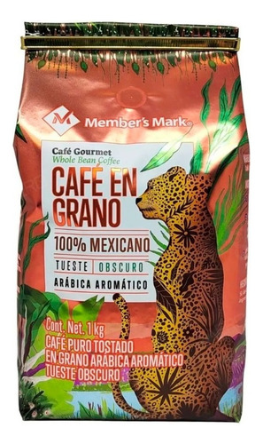 Cafe Puro Tostado En Grano 100% Mexicano Members Mark 1 Kg