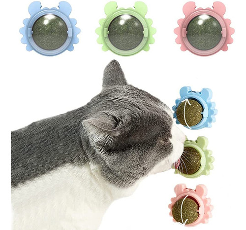 Pelota De Pared Cat Toy Kayina Catnip, 3 Piezas, Comestible
