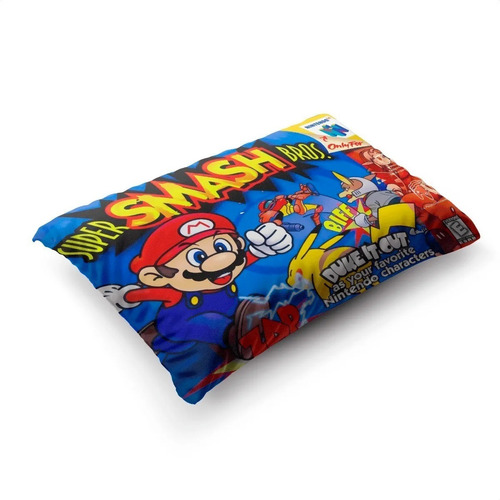Imagen 3 de 5 de Funda De Almohada Super Smash Bros 70x45cm Vudú Love