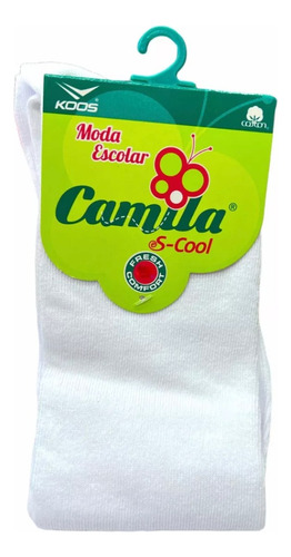 Imagen 2 de 7 de Calceta Escolar Camila Niña Algodón Alta Calidad 6 Pares