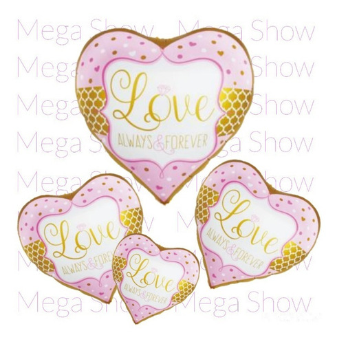 Globo Corazon Love 24'' - Pack X 10 Uni (04054)