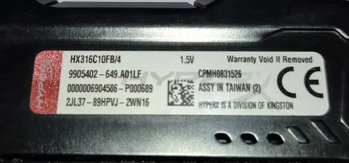 Memoria Ram Hyperx Fury 4gb (Usado)