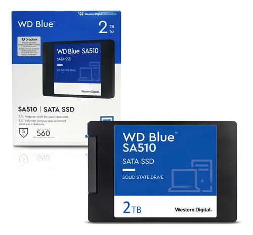 Ssd 2tb 2.5 Sata 3 560mb/s Leit- 520mb/s Grav Wdblue Sa510