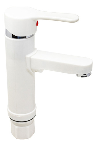 Llave Mezcladora Monomando Lavabo Tipo Bar Abs Blanco Lujo