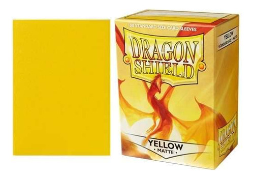 Dragon Shield - Fundas De Tamaño Estándar  Amarillo Ma.