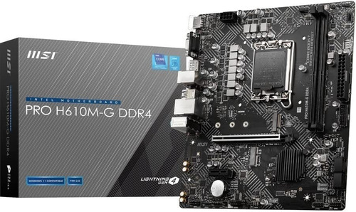 Msi Pro H610m-g Ddr4 Intel 12a Gen - Lga1700 - Super Precio!