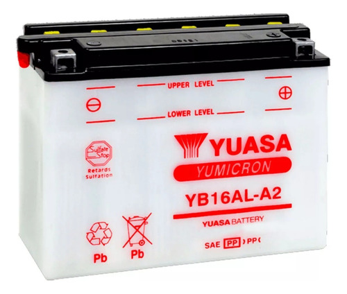 Bateria Yuasa Motos Yb16al-a2 Virago 750 Ducati Yamaha V-max