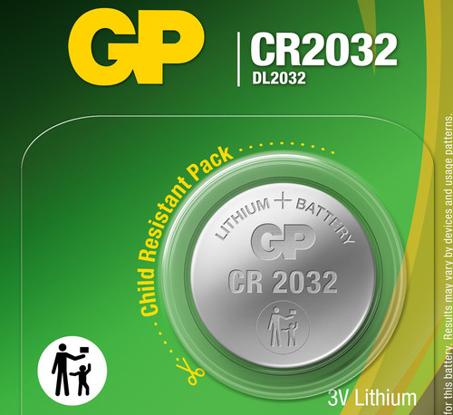 Pila batería 2032 CR2032 Dl2032 ECR2032 de 3V lithium GP