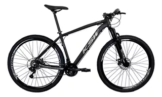 Mountain bike KSW XLt MTB aro 29 17" 21v freios de disco mecânico câmbios Shimano TZ cor preto/prata