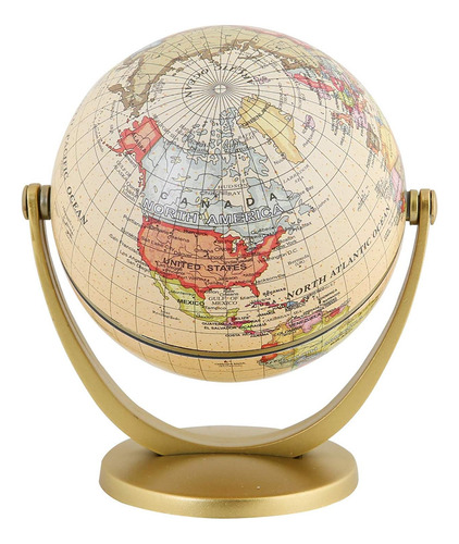 Mini Globo Terraqueo Annova, Estilo Antiguo, Con Soporte