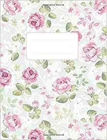 Composition Notebook Pink Rose Flower Pattern 100 Pages Of 7