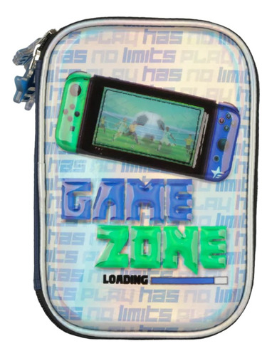 Footy Cartuchera Game Zone 2 Cierres F32034 Color Azul