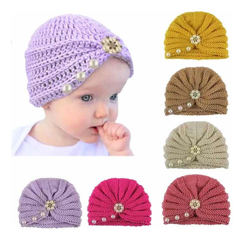 Pack X6 Gorros Turbante De Lana Bebe Diseños /bebepelucl