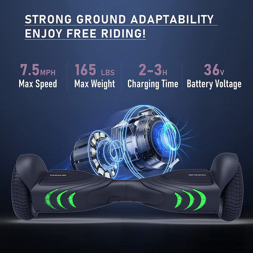 Tomoloo Hoverboard Kids Hover Tablero Para Niños Y Adultos C