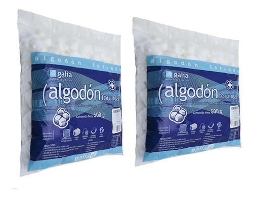 Torunda De Algodón Galia 1000 Gr ( Pack De 2 Piezas )