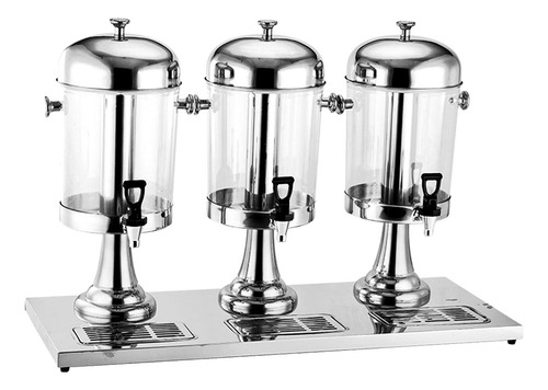 Dispensador De Bebidas, Botella Sellada Con Grifo Plata 24l