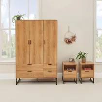 Comprar Ropero Estilo Nórdico Berlín + 2 Veladores Tu Mesita