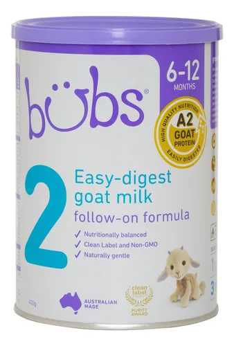 bubs Easy-digest Goat Milk 2 6-12ヶ月用 Fórmula Infantil Aussie Bubs Bubs Goat Milk Stage 2 6-12 Mes