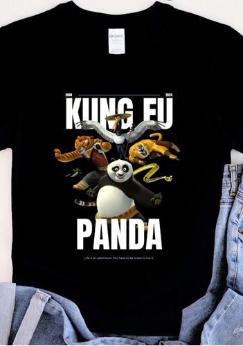 Polera Unisex Kung Fu Panda 5 Furiosos Algodon Estampado